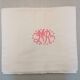 Drap plat blanc ancien monogramme MR