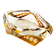 Art Deco ashtray, crystal glass, Huta Julia, Poland, 1960s