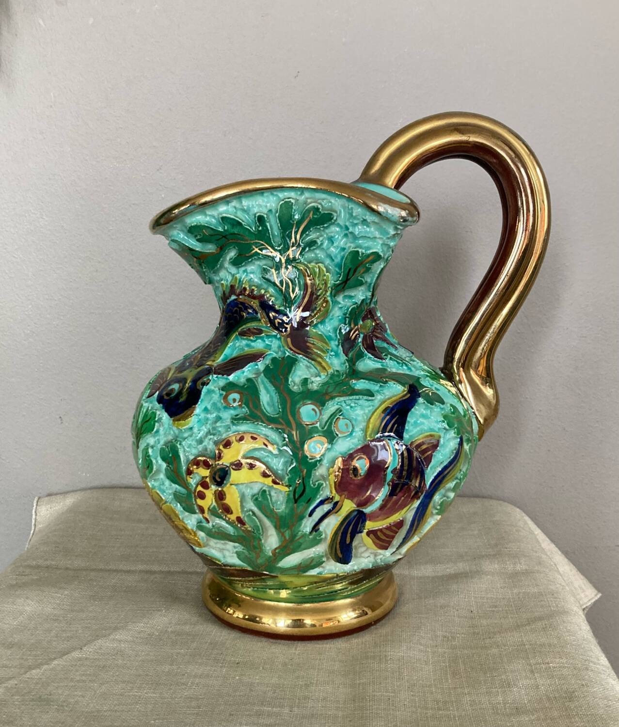 Ceramic pitcher signed Cerdazur MONACO 4 DPS, 1950s/60s