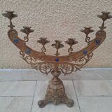 Large bronze candelabrum from the 19th century.