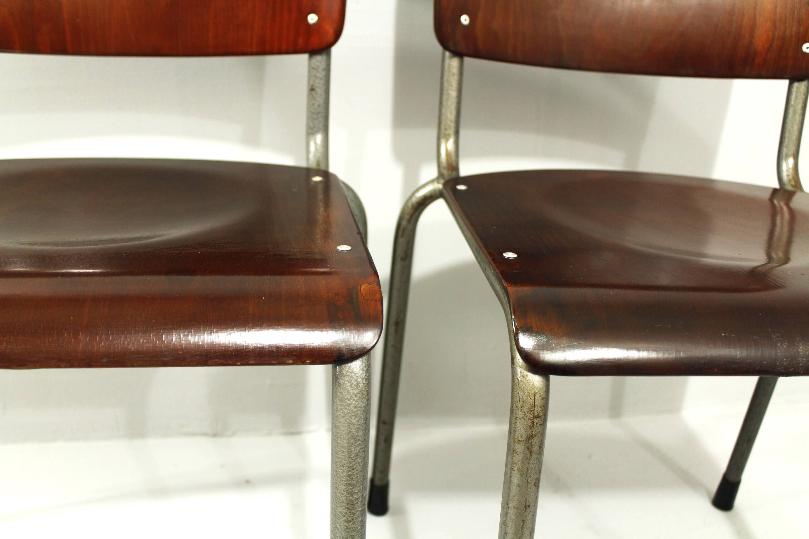 Model 106 Chairs by W. H. Gispen for Delft, 1950s, Set of 6