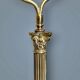 Pied de lampe ancien en laiton patiné – colonne cannelée – H 60 cm
