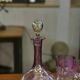 Ensemble carafes et verres en verre soufflé rose 1950’s