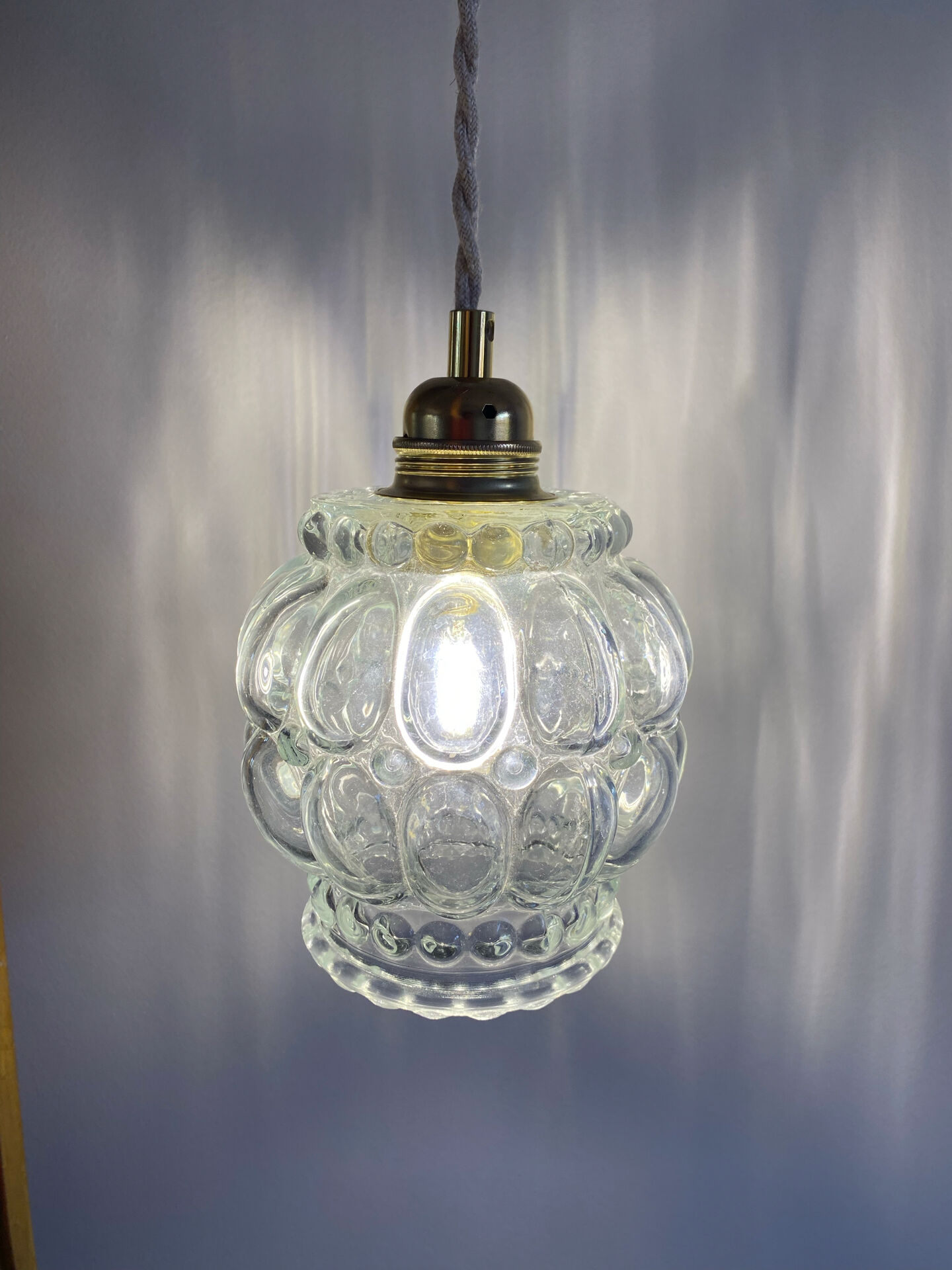 Vintage glass globe lamp