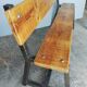 Metal bench and solid wood old vintage indus workshop