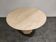 Round italian travertine dining table, 1970s