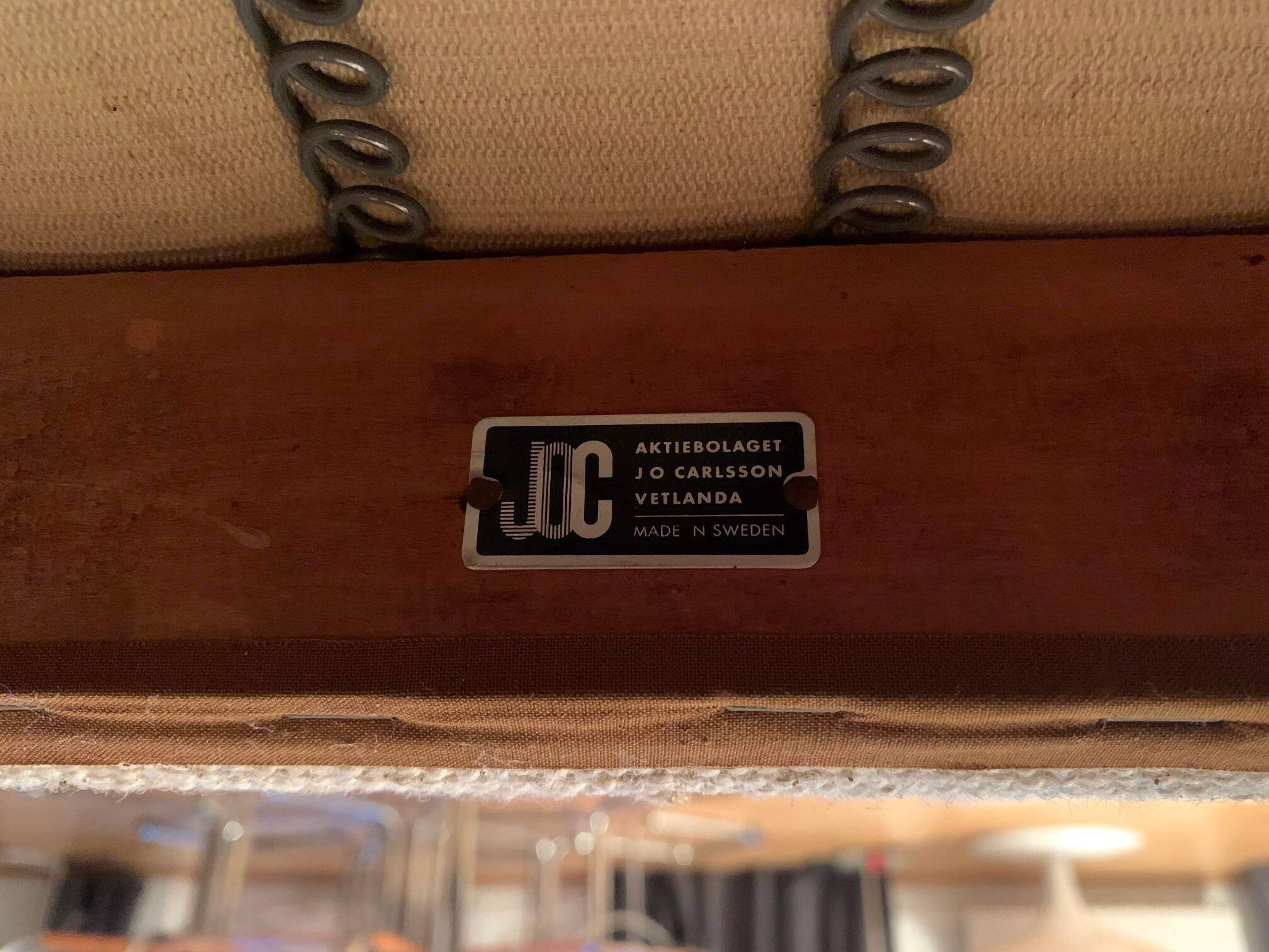 Set of four Cane Back chairs designed by Jens Risom, JO Carlssons, Sweden, 1950s