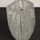 Brutalist honeycomb crystal vase