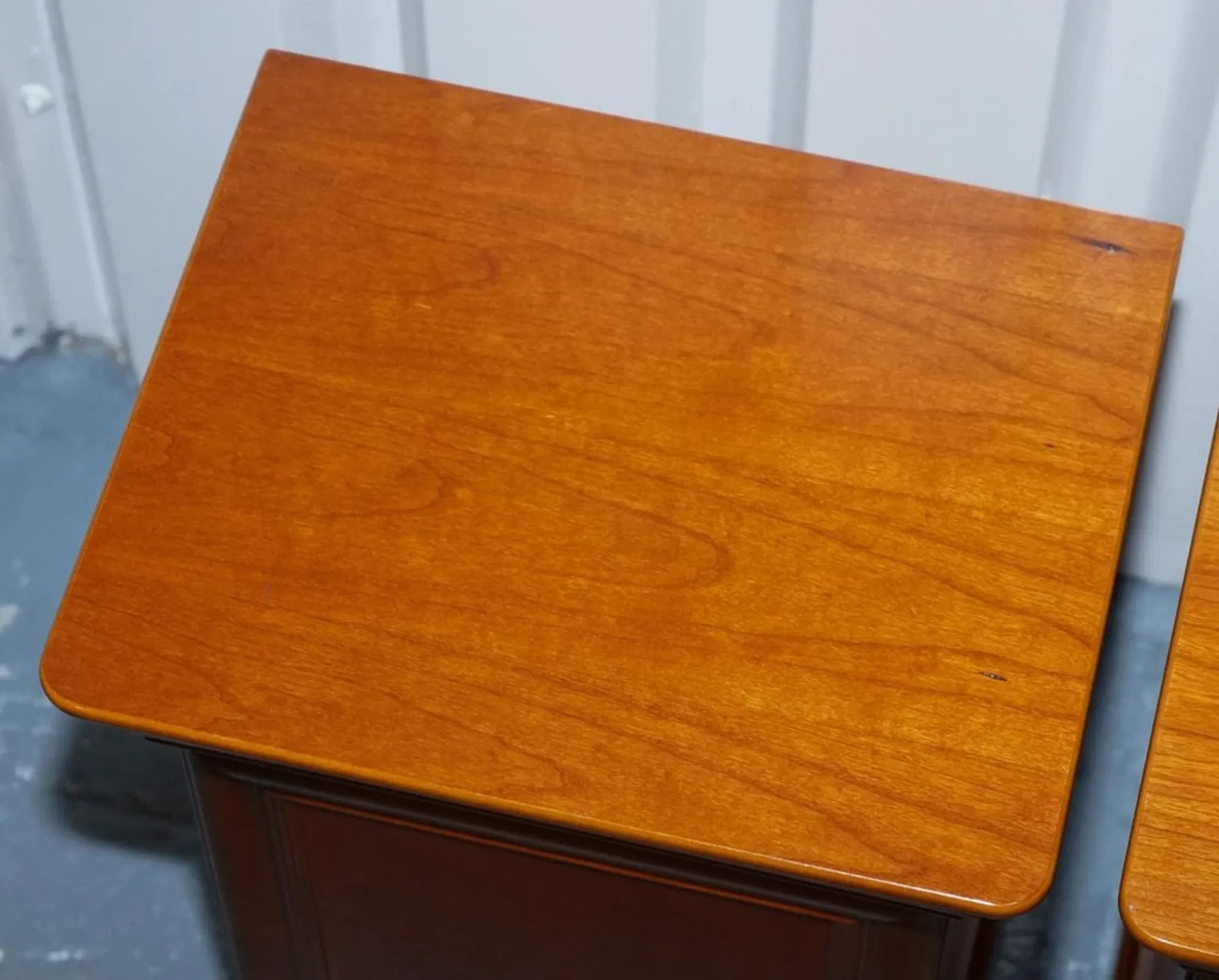 Vintage Cherry Nightstands, France, Set of 2