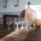 Vintage arc crystal aperitif glasses
