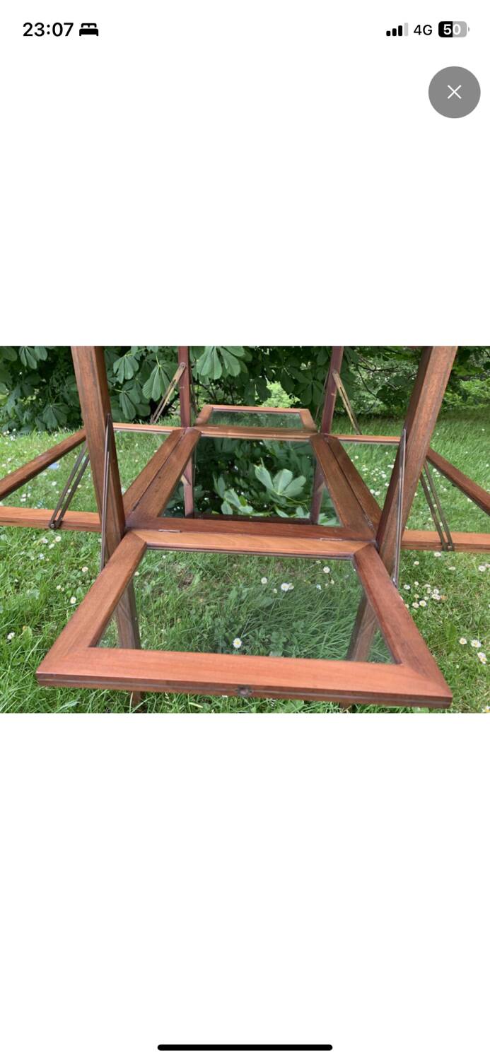 Glass tea table with its tray