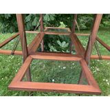 Glass tea table with its tray