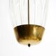 Mid-Century Pendant Lamp by Vereinigte Werkstätten, in Brass and Plexiglass
