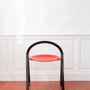 Vintage Clio chairs by Giorgio Cattelan for Cidue, black metal and wood.