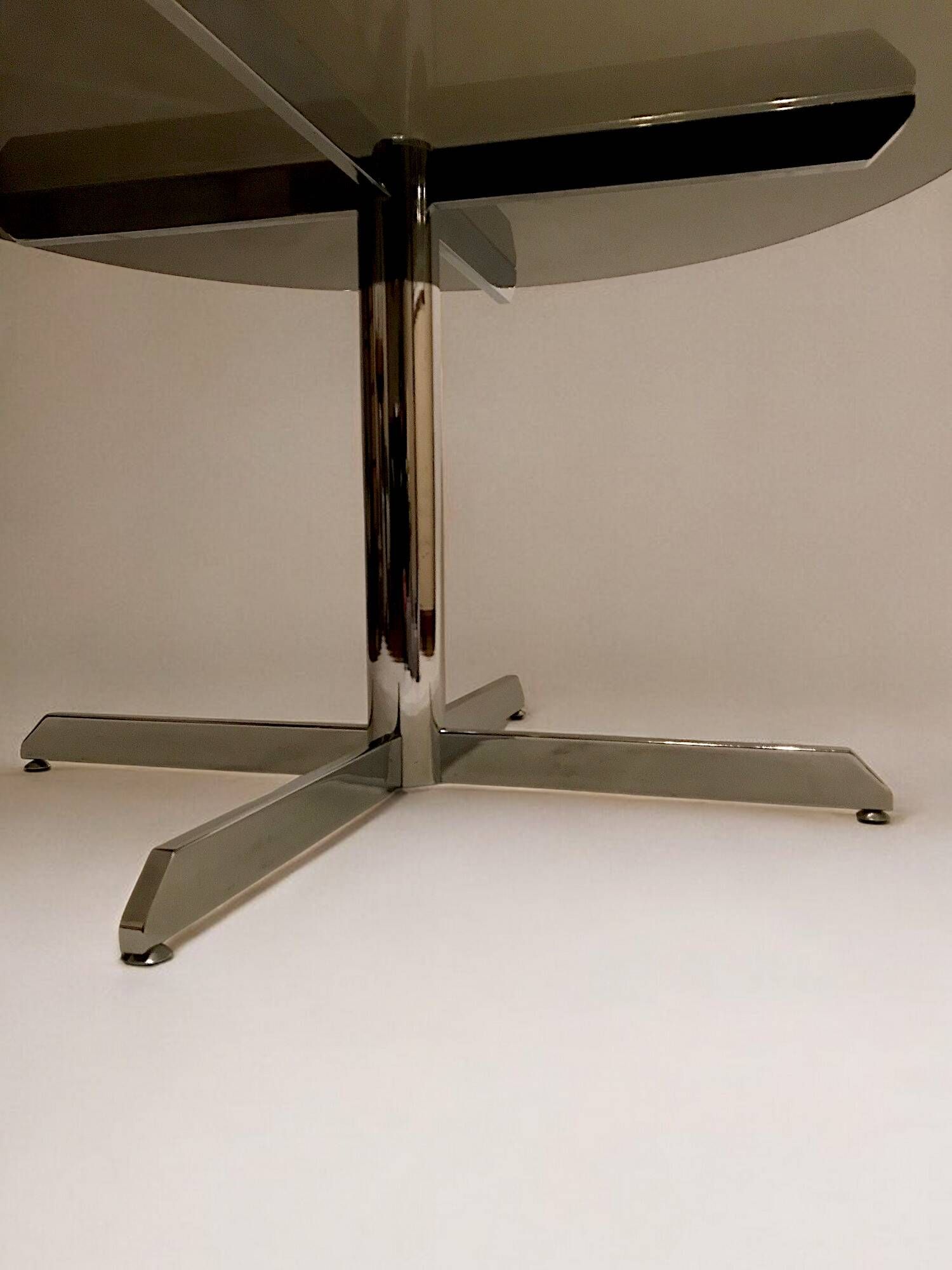 Smoked Glass Top Dining Table - c. 1970 - Roche Bobois