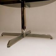 Table à manger à plateau en verre fumé - c. 1970 - Roche Bobois