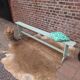 Pair of patinated benches
