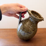 Pyrite stoneware pitcher Guy Baudat 70s