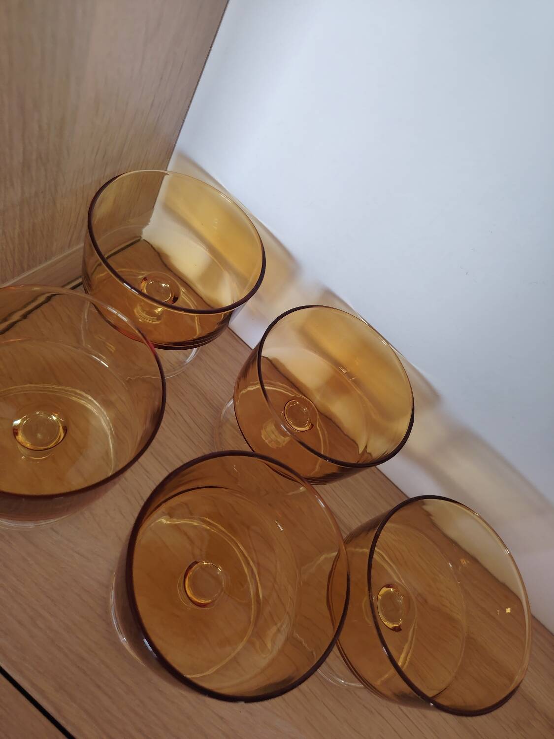 Amber Luminarc glasses/cups