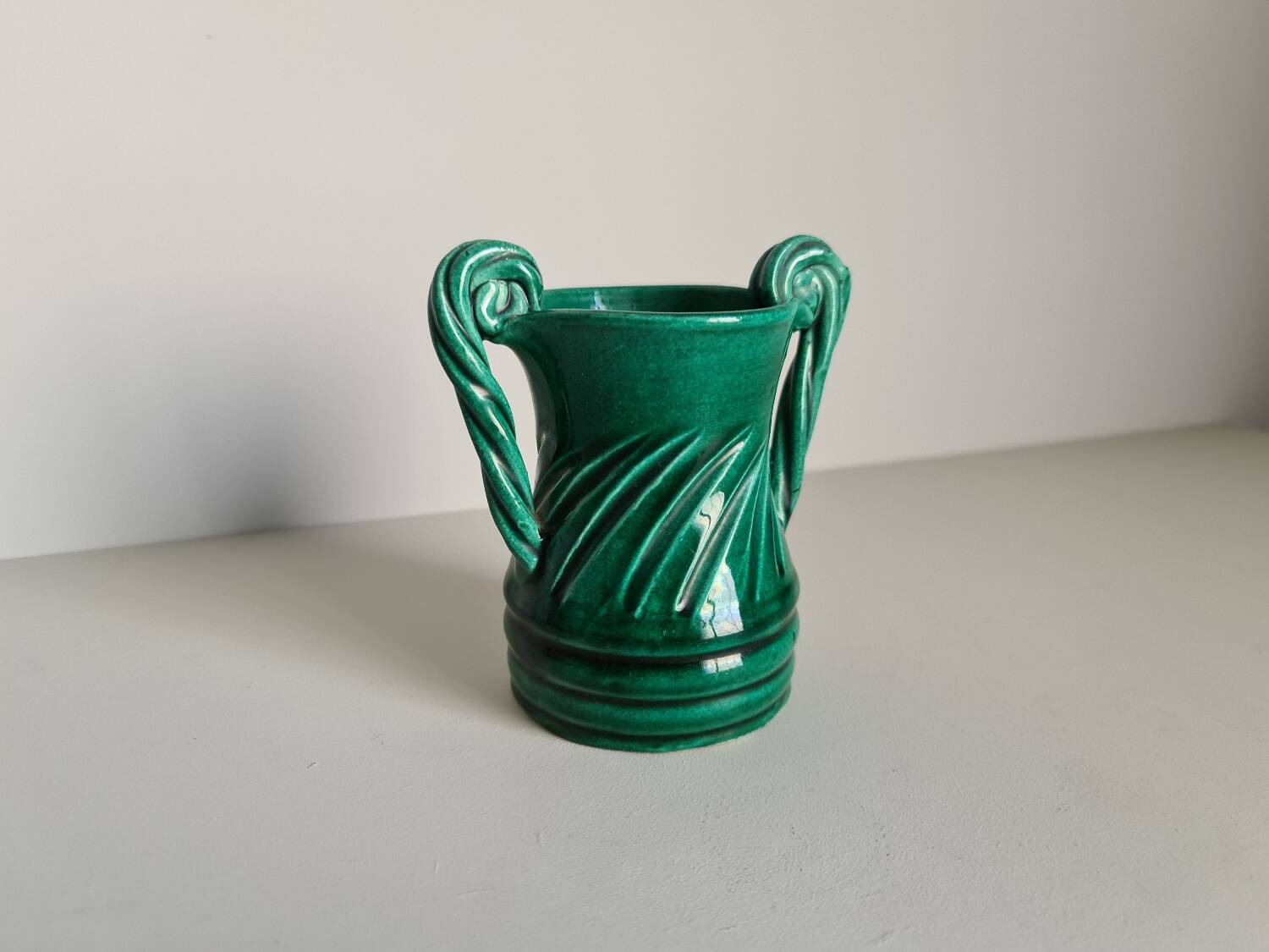 Vase signed Vallauris antique style 1960 / French ceramic / French Riviera / artisanal work / France / 20th century