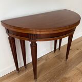 Half-moon table in mahogany from Honduras Louis XVI style