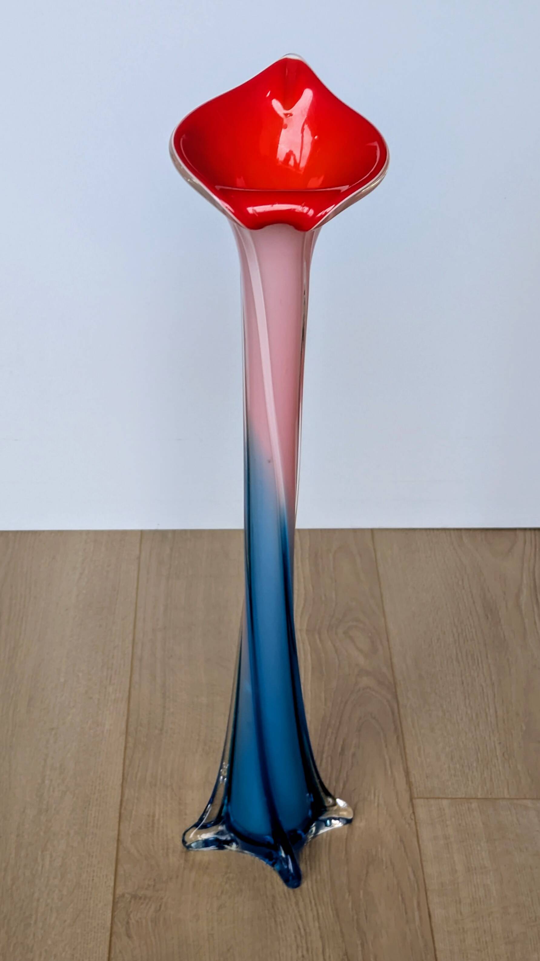Large Artistic Blown Glass Vase  - 1960s