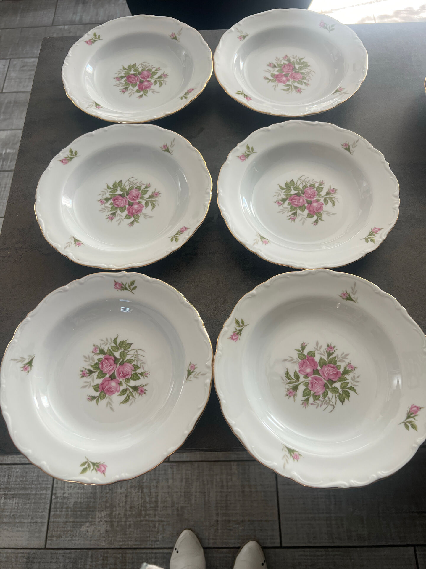 Set of 6 deep plates, Winterling