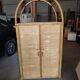 Armoire deux portes en osier et bambou