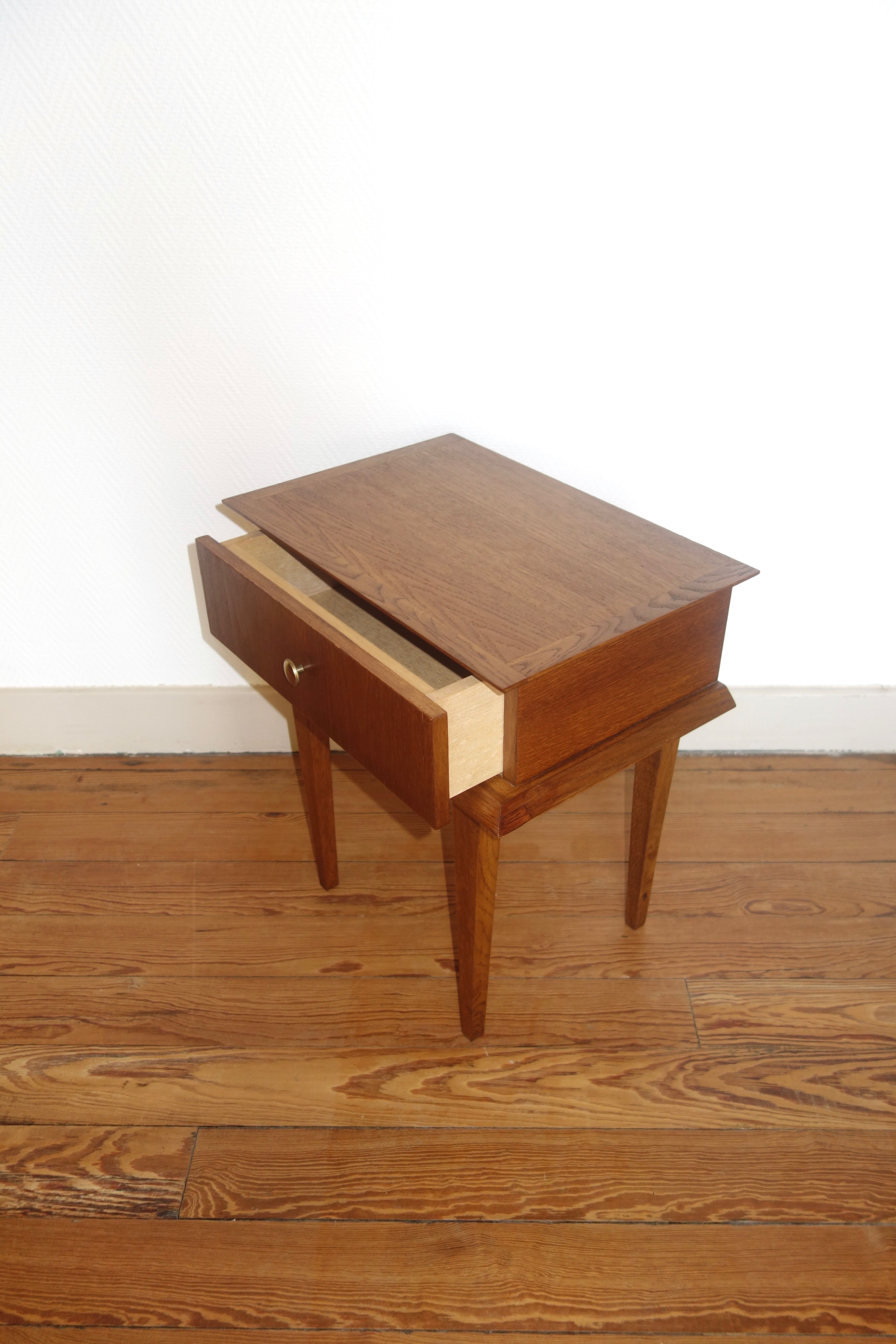 Oak bedside table 1950
