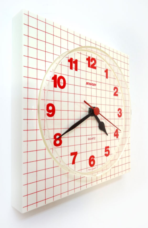 Horloge staiger west germany années 80 rouge