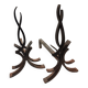 Pair of wrought iron andirons by Raymond Subes vintage