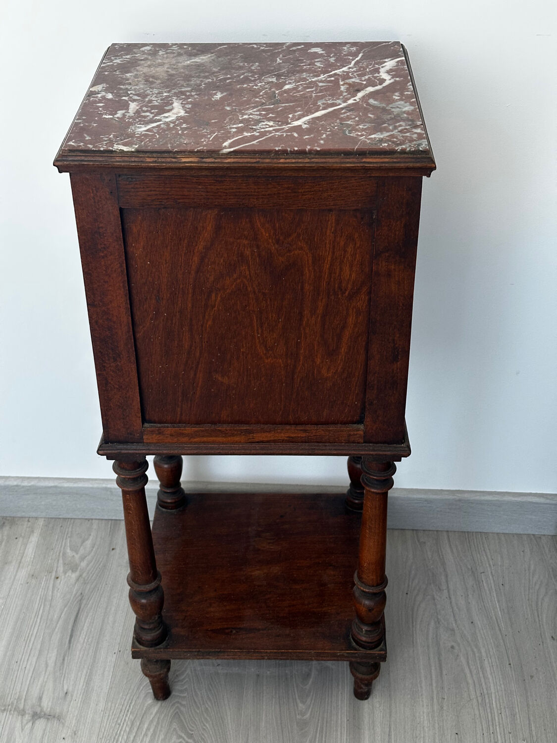Bedside table/occasional table early 20th century wood and marble