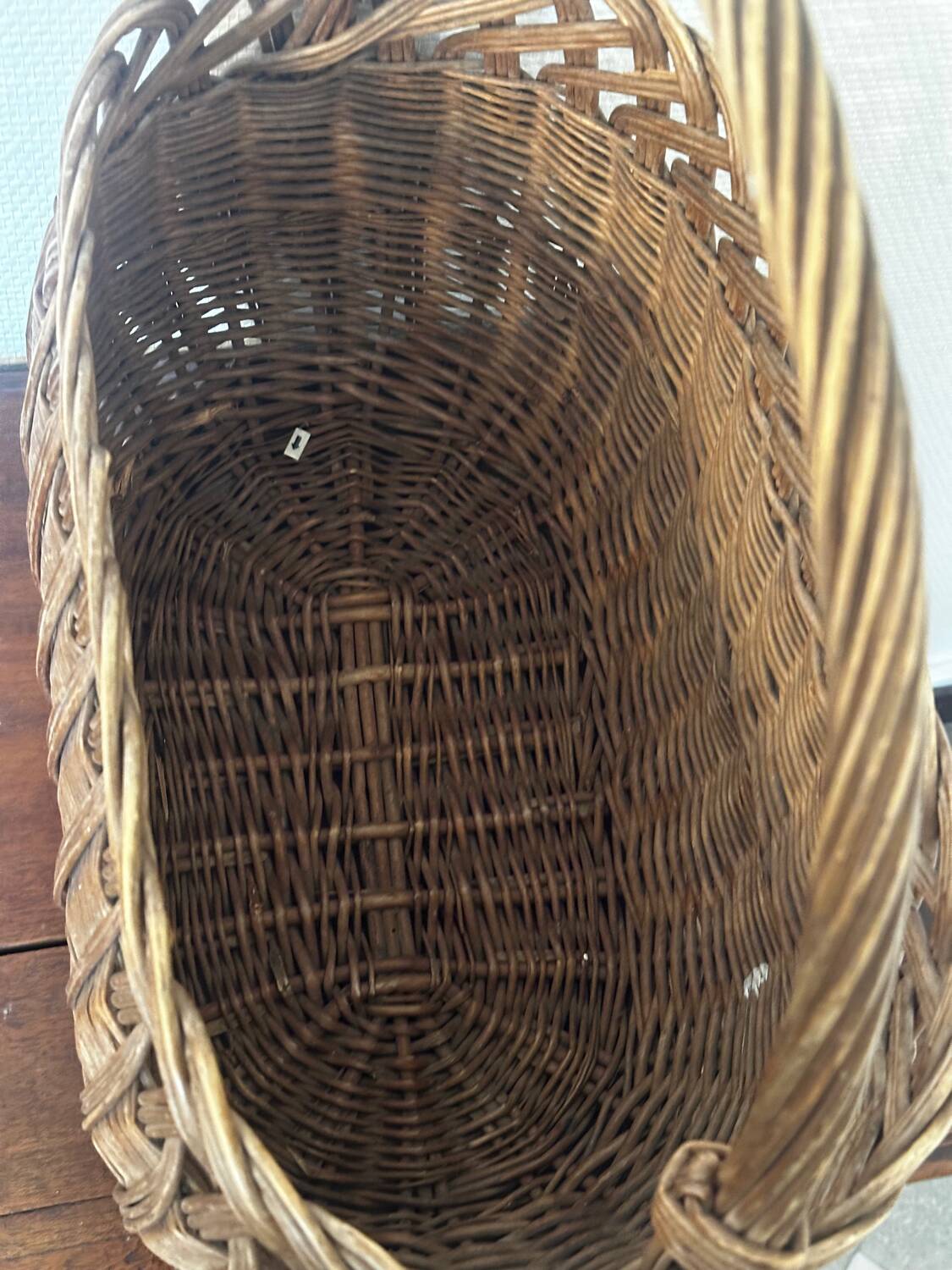 Vintage 1950s wicker basket