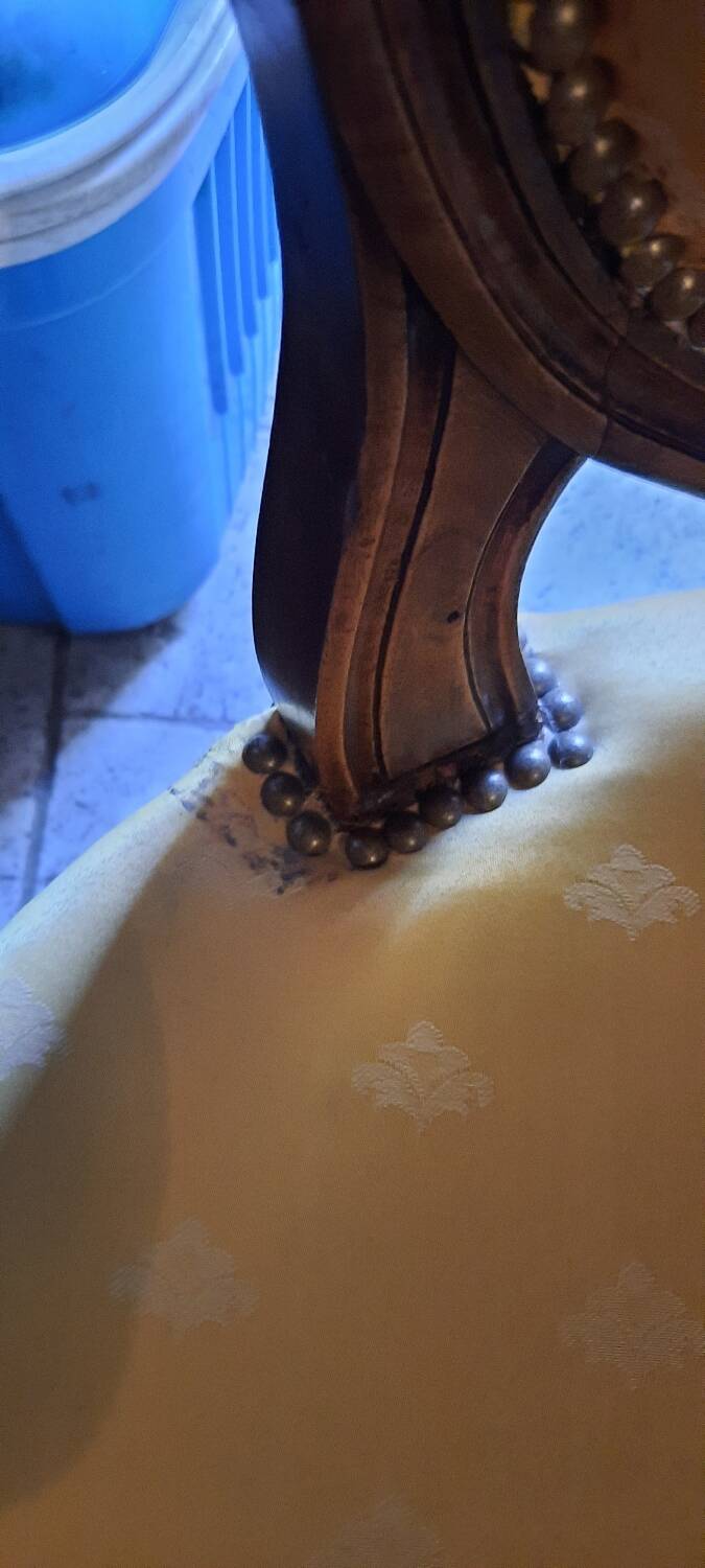 Pair of Louis XVI style armchairs