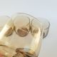 Set of 5 vintage 70s smoked glass water glass