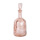 Carafe rose vintage avec bouchon / capuchon | bouteille de vin en verre de brocante / carafe à vin