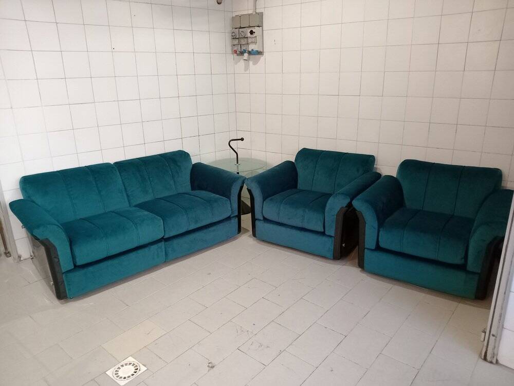 Larissa lounge set by Vittorio Introini for Saporiti Italia, 1970s, set of 3