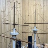 Model representing a battleship of the late nineteenth century