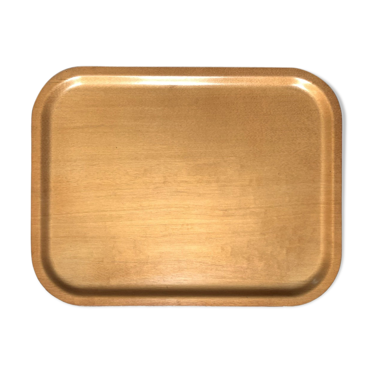 Plateau Platex en bois, années 70