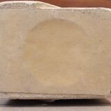 Sclupted stone lamp base with lampshade