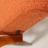 Scandinavian design curly orange armchair by H.Lis