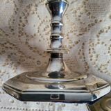 Pair of silver-plated candlesticks