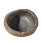 A substantial hand-hewn wooden bowl carved from a single burl section