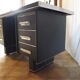 Desk strafor industrial metal covered skai green vintage 1950