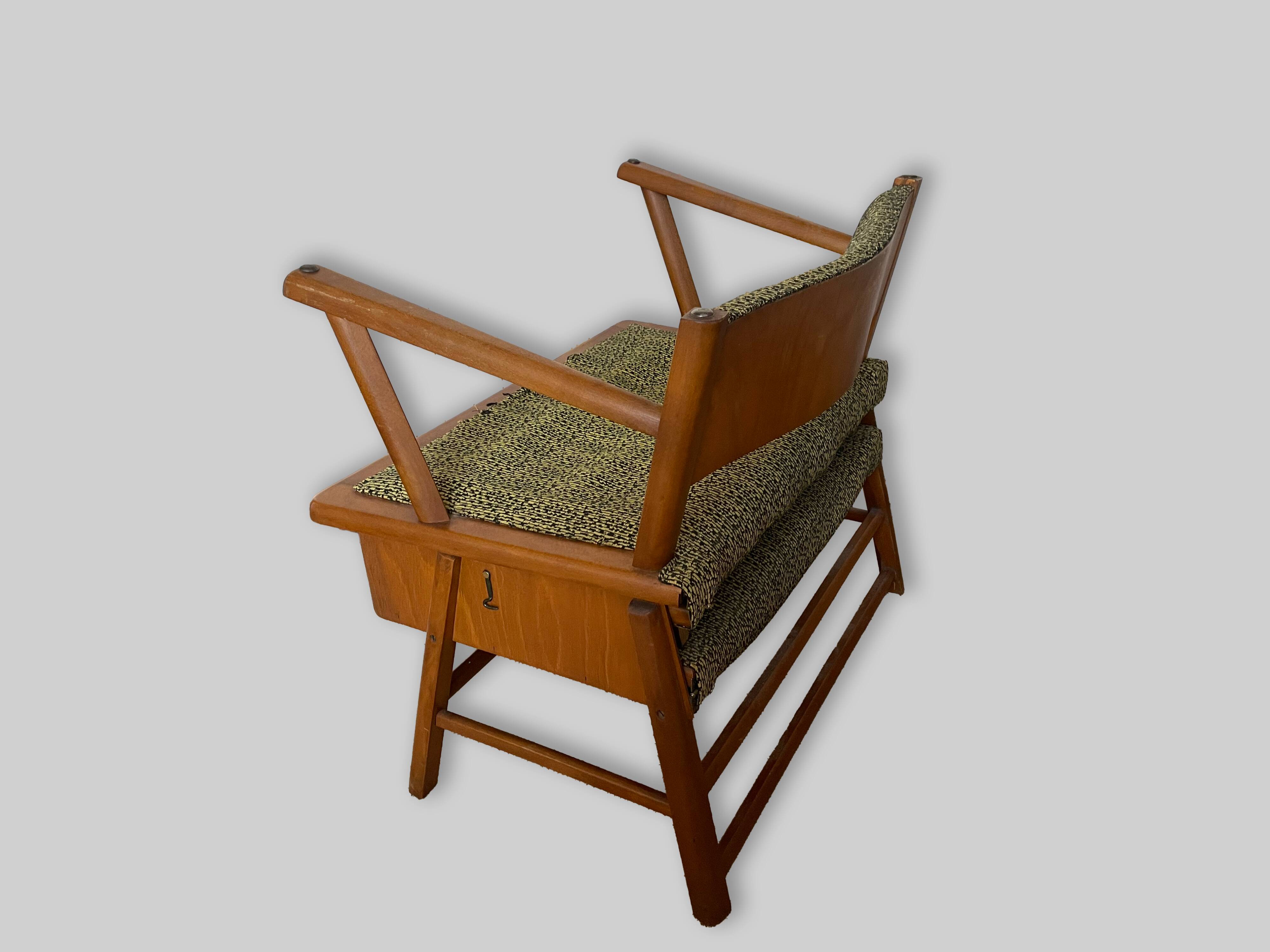 Fauteuil lit scandinave années 50