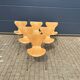 Fritz Hansen series 7 Vlinderstoelen naturel hout 1988