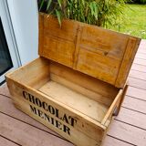 Former Chocolat Menier advertising wooden box