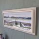 Peinture à l’huile de paysage moderne suédoise moderne du milieu du siècle Vintage Expressive Paysage, encadré