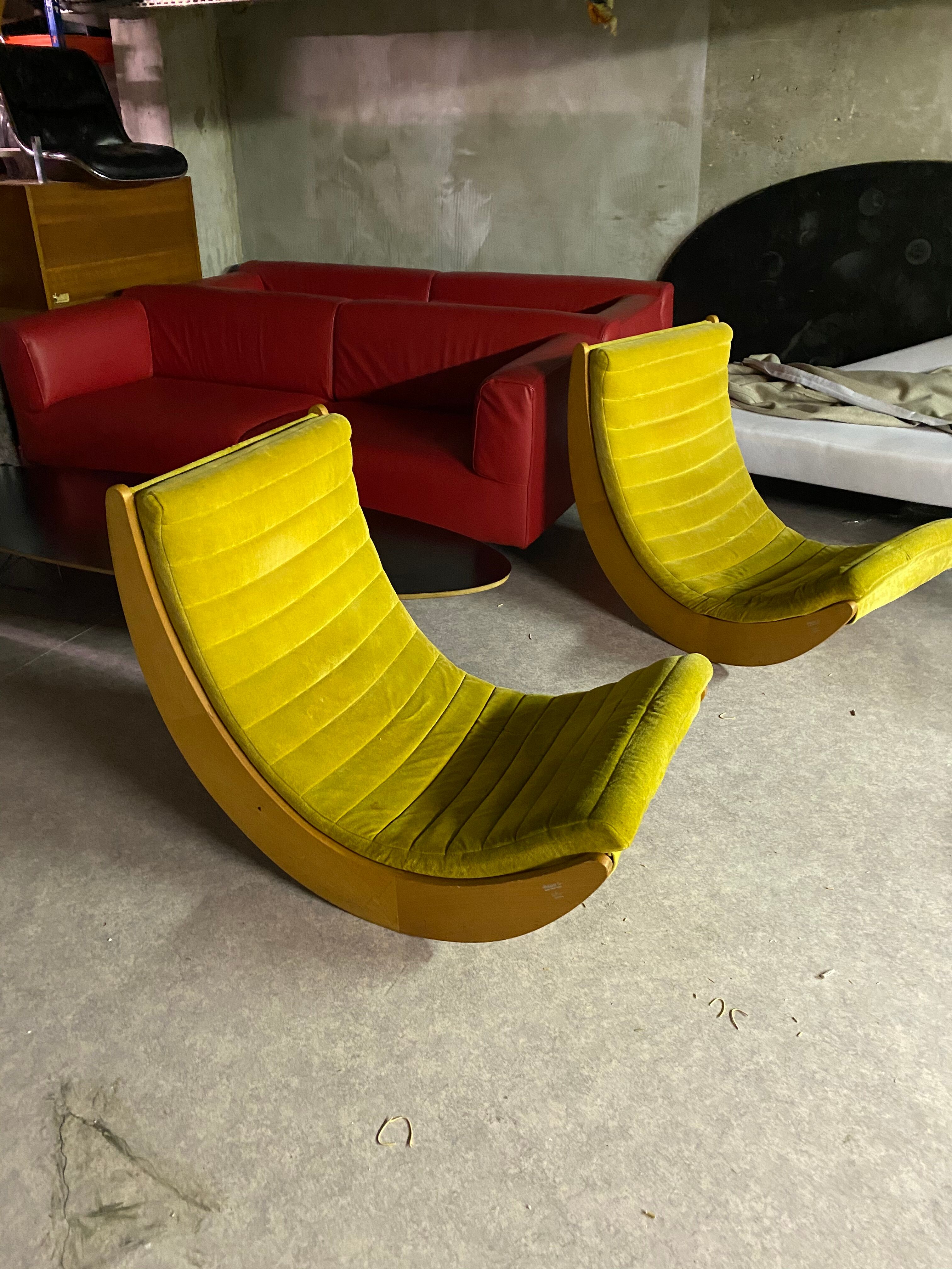 Paire de fauteuils relaxer 2 par Verner Panton édition Rosenthal studio