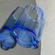 Mid century Murano Vase, Blue shaped Glass, 1960's